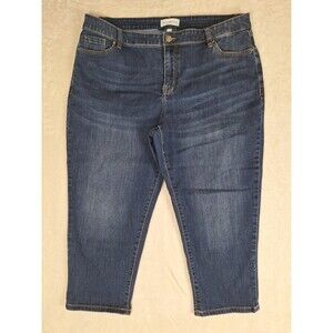 Lane Bryant Capri Jean Womens 16 Plus Flex Magic Waist Boyfriend Midrise 38 X 23